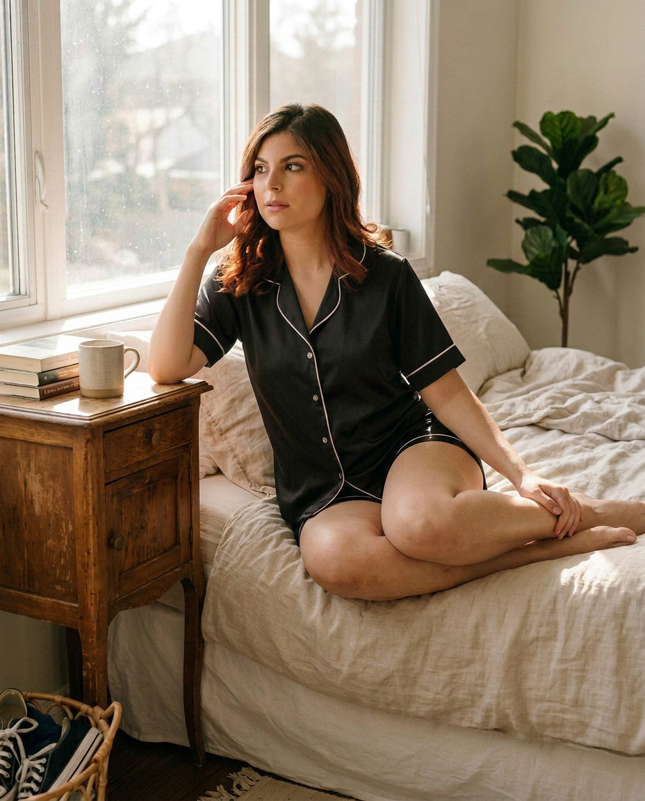 Pijama ultra cómoda Anahi Negro