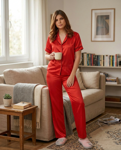 Pijama Premium lirio Rojo